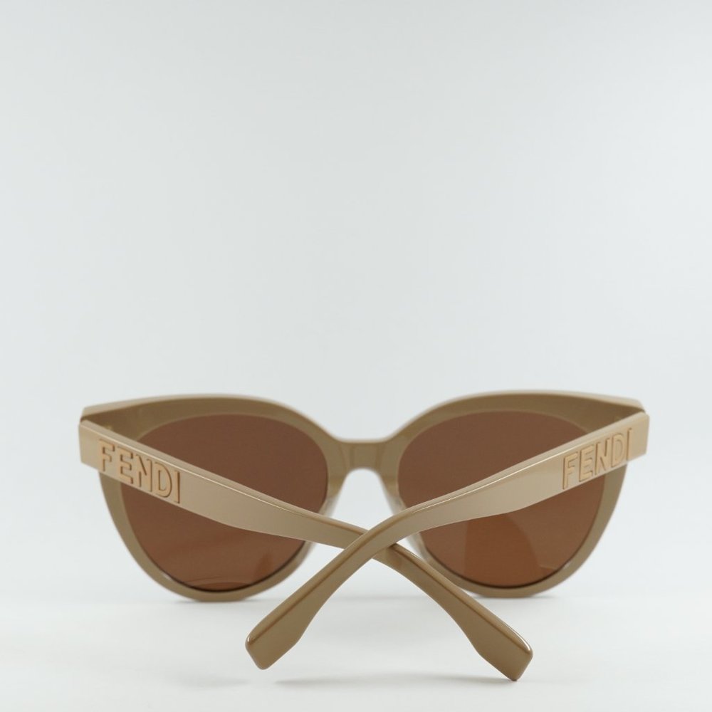 💯 FENDI FE40008U 57J BROWN BEIGE SUNGLASSES , worn ones , like new - Picture 12 of 14
